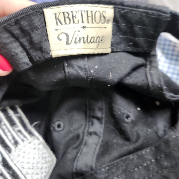 KBETHOS Black Distressed Hat with Flag Patch - Picture 2 of 6